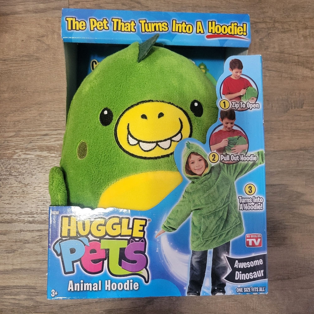 Huggle Pets Animal Hoodie. 3+ One Size Fits All Approx. 3-11 Years NEW